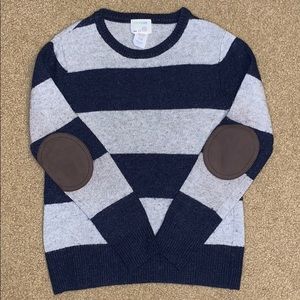 Crewcuts Navy Blue And Gray Wool Sweater